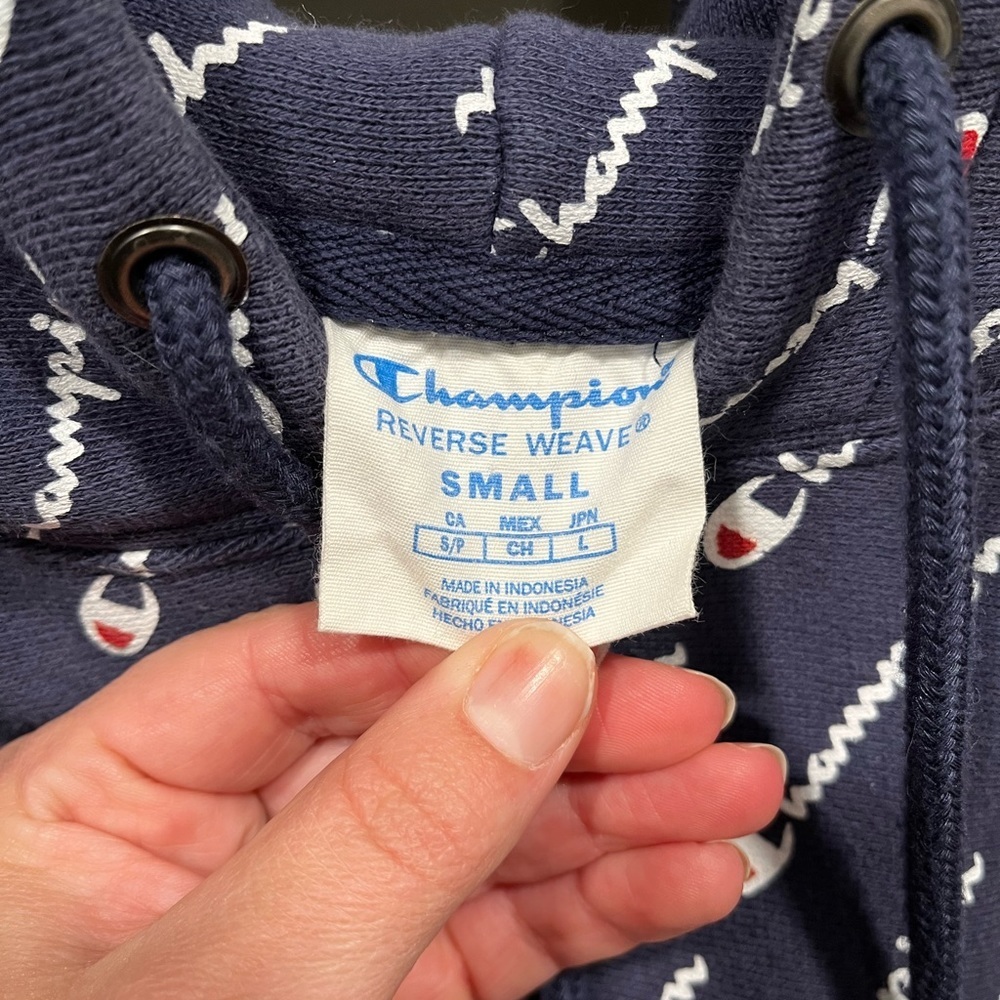 Champion Reverse Weave All Over Print Hoodie Swea… - image 6